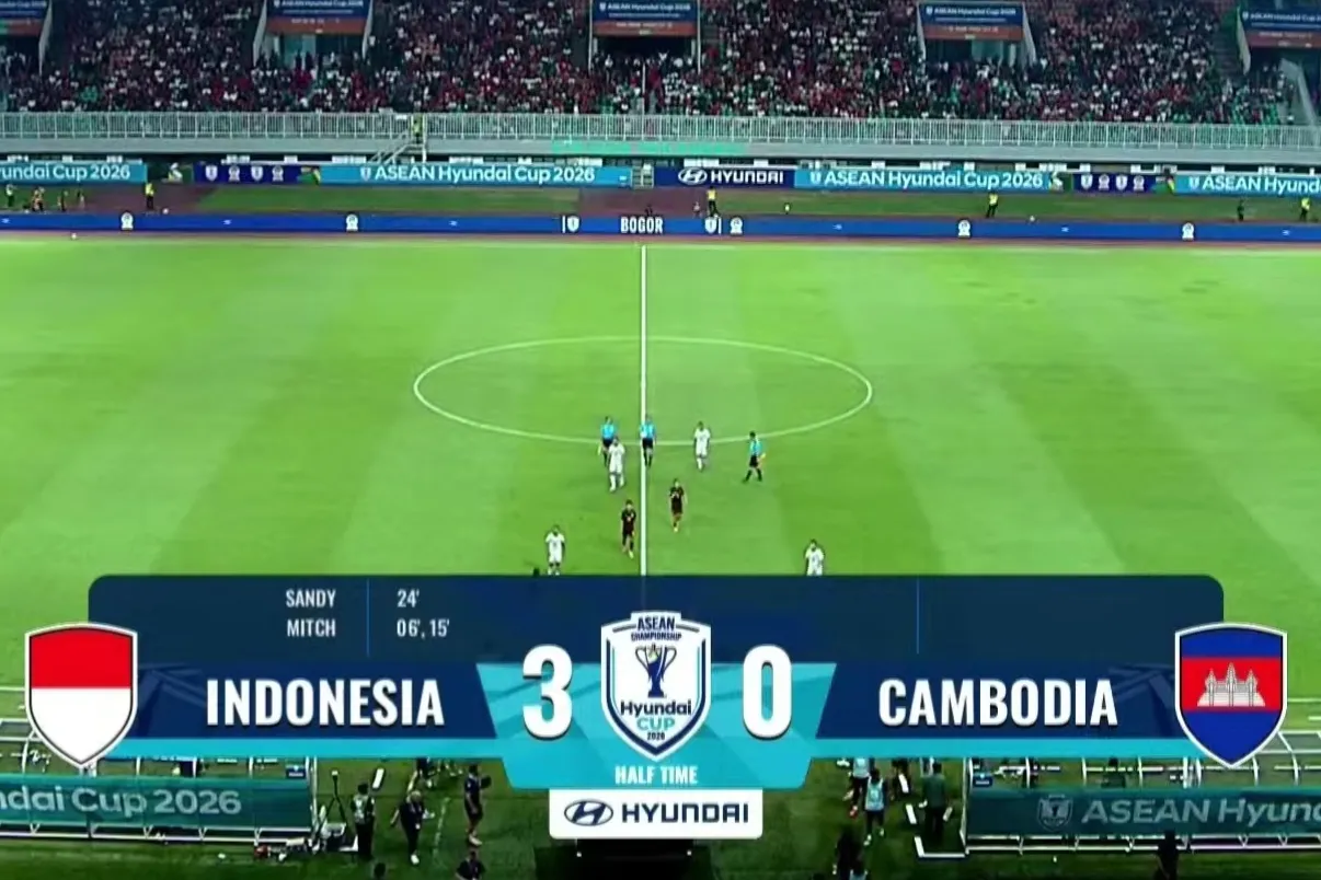 Timnas Indonesia Tampil Beringas, Kamboja Dibungkam 3-0 di Babak Pertama