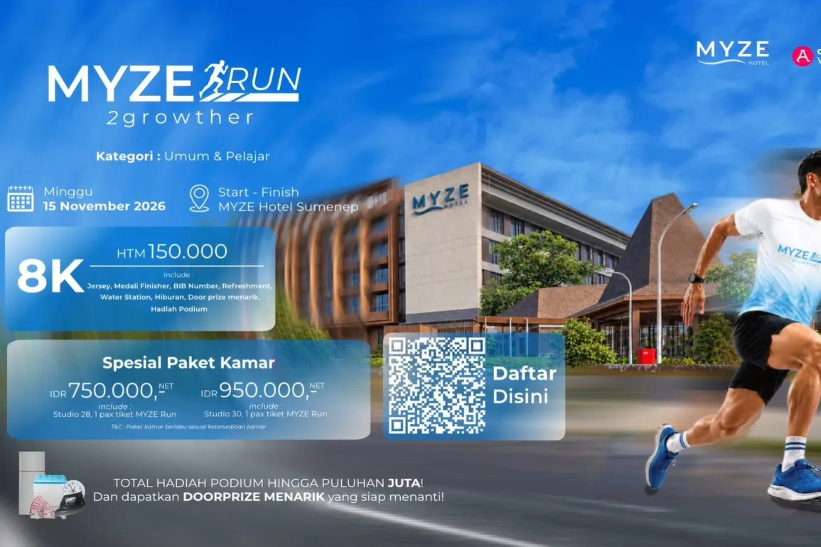 MYZE RUN 2growther Siap Digelar di Sumenep, Hadiah Podium dan Doorprize Capai Puluhan Juta