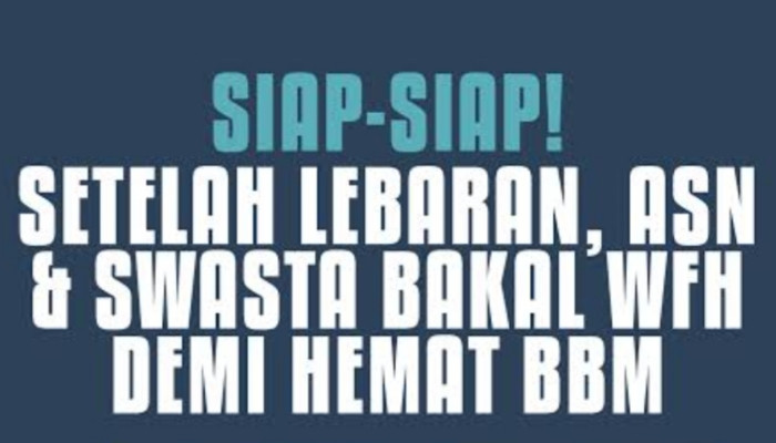 WFH Sehari Mulai Digulirkan