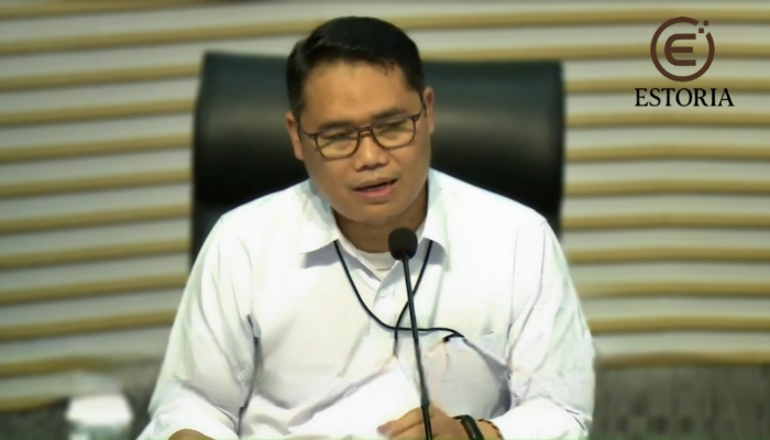 Plt Deputi Penindakan KPK, Asep Guntur Rahayu, saat Konferensi Pers Penetapan 2 Tersangka Kasus Korupsi CSR BI dan OJK, 8 Agustus 2025