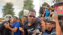 Potret sejumlah oknum yang diduga TNI usai kericuhan di Warung Madura Kemayoran Jakarta. (Sumber Foto: Istimewa)