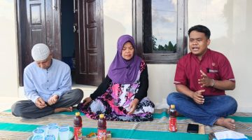 Kuasa hukum korban, Bayu Eka Prasetya saat bersama korban. (Sumber Foto: Estoria)